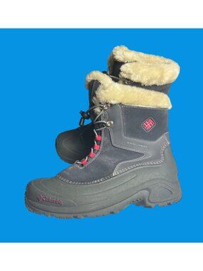 Columbia Sportswear Womens 7 Waterproof Winter Snow Boots Omni-Heat Gray Suede